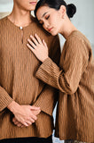 The Evergreen Men Pesak Kurta - Earth Stripe