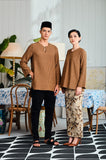 The Evergreen Men Pesak Kurta - Earth Stripe