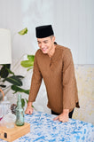 The Evergreen Men Pesak Kurta - Earth Stripe