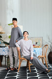 The Evergreen Men Pesak Kurta - Clay Stripe