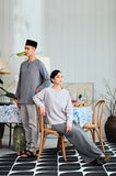 The Evergreen Men Pesak Kurta - Clay Stripe
