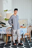 The Evergreen Men Pesak Kurta - Clay Stripe