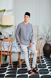 The Evergreen Men Pesak Kurta - Clay Stripe
