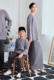 The Evergreen Pesak Kurta - Clay Stripe