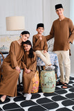 The Evergreen Men Pesak Kurta - Earth Stripe