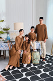 The Evergreen Men Pesak Kurta - Earth Stripe