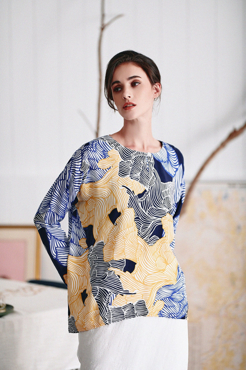 The Saat Kita Women Noble Blouse - Ridge