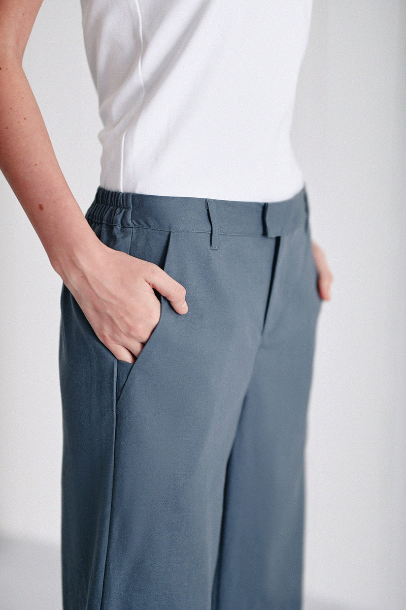 The Everyday Women Palazzo 2.0 - Blue Grey