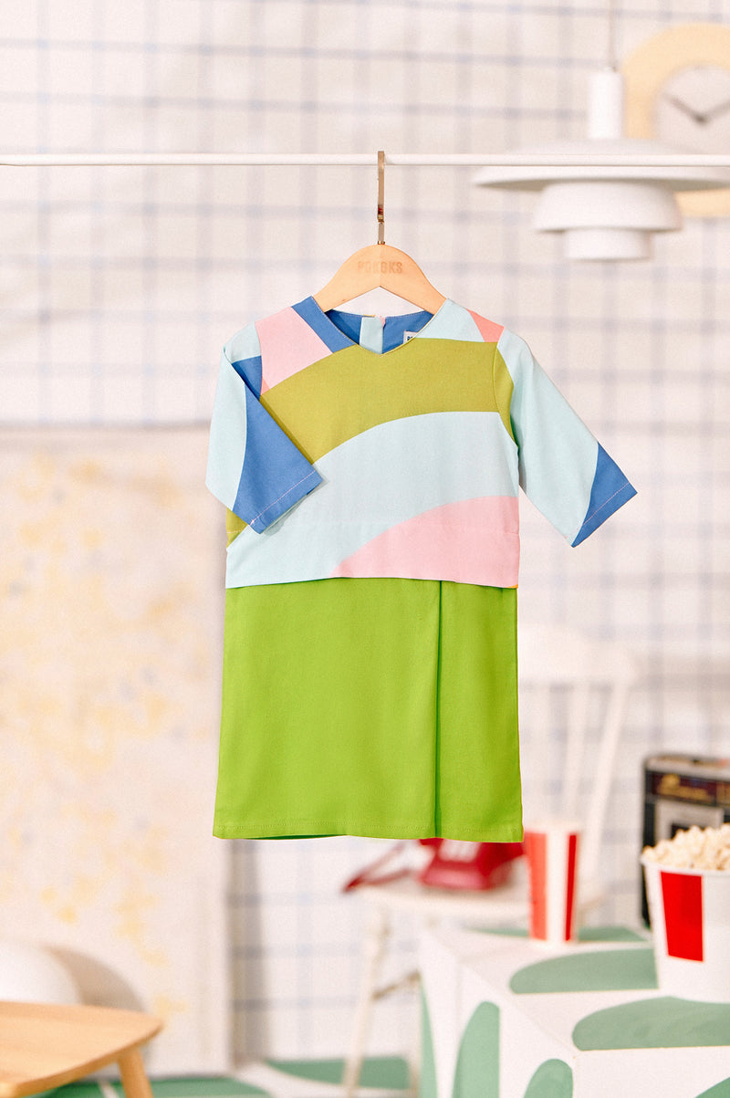 The Tabur Babies Kurung - Lime Green