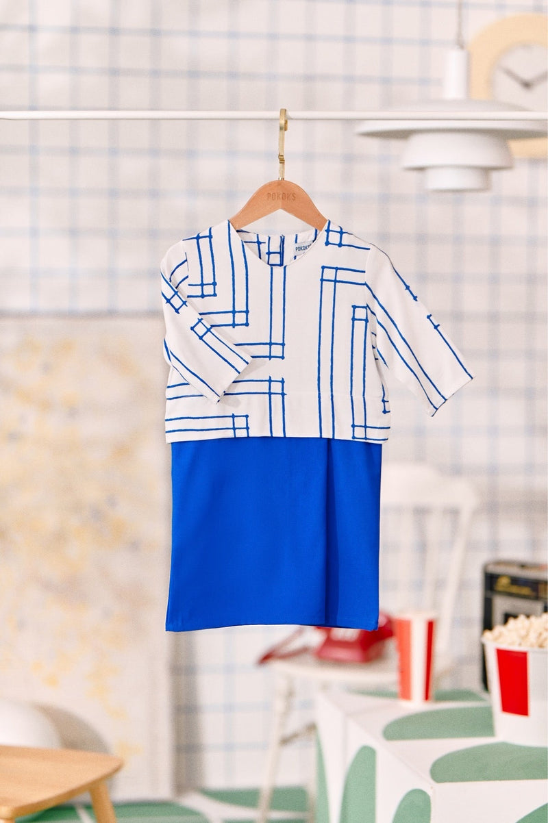 The Tabur Babies Kurung - Classic Blue