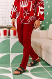 The Perfect Men Slim Fit Pants - Maroon