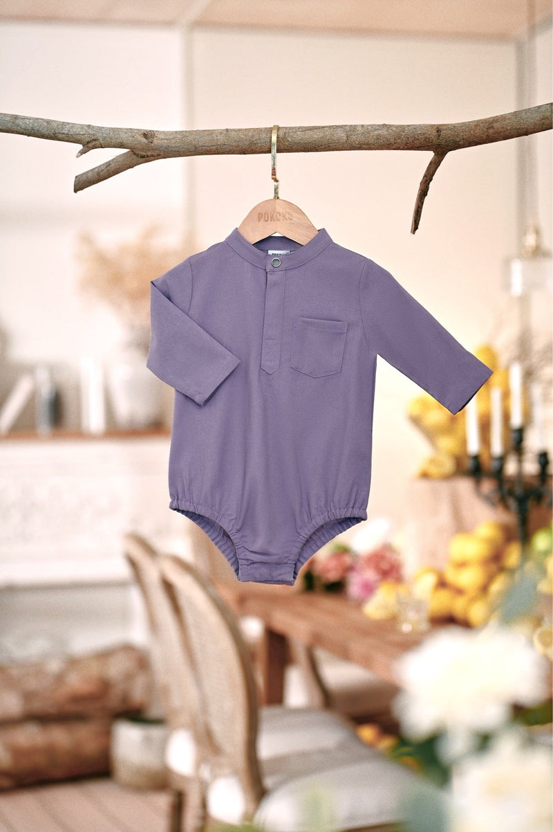 The Menuai Babies Baju Melayu Romper - Purple
