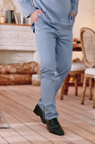 The Perfect Men Slim Fit Pants - Light Pigeon Blue