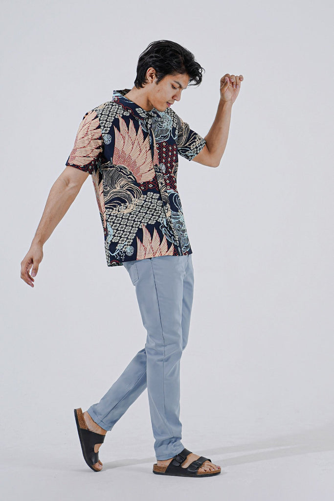 The Perfect Men Slim Fit Pants - Light Pigeon Blue