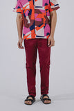 The Perfect Men Slim Fit Pants - Maroon