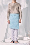 instant samping lelaki dewasa - biru dan putih