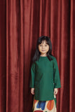 The Rona Kurung Blouse - Dark Green