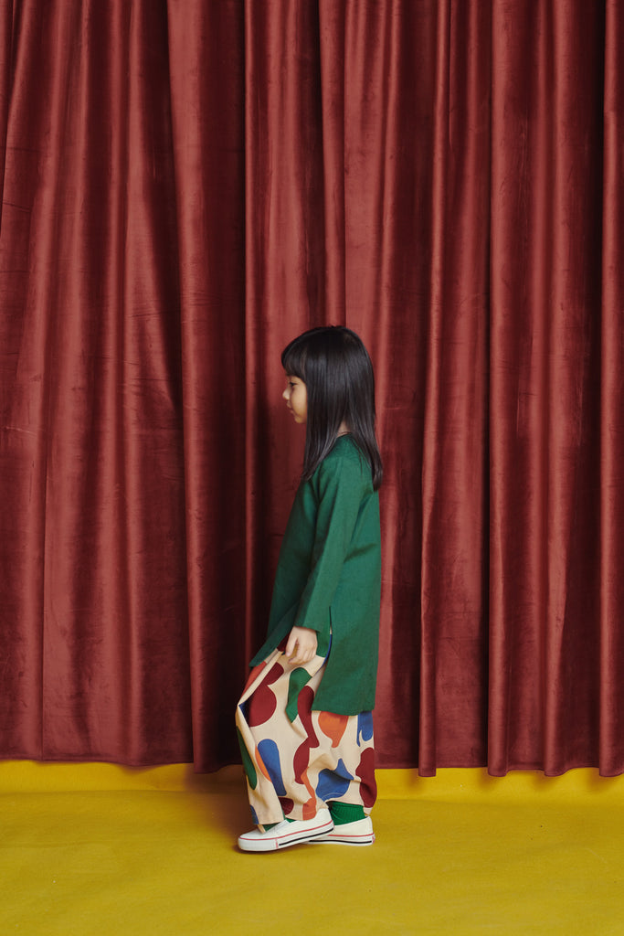Dark Green Kurung Blouse match skirt