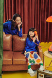 Parent-Child Royal Blue Blouse