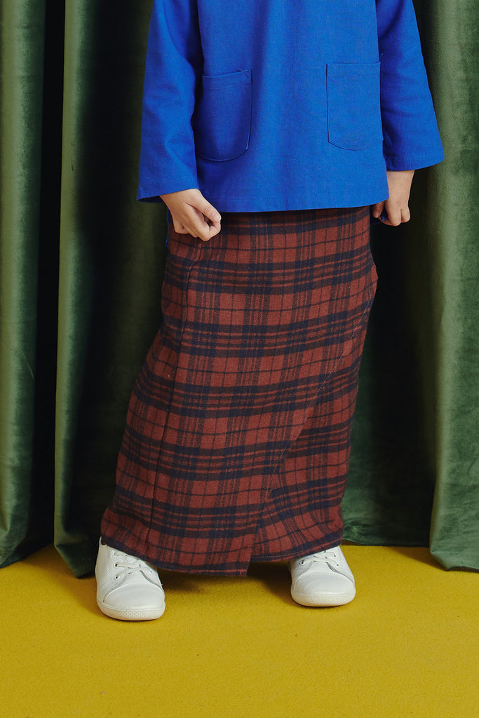 Checked Brown Colour Skirt