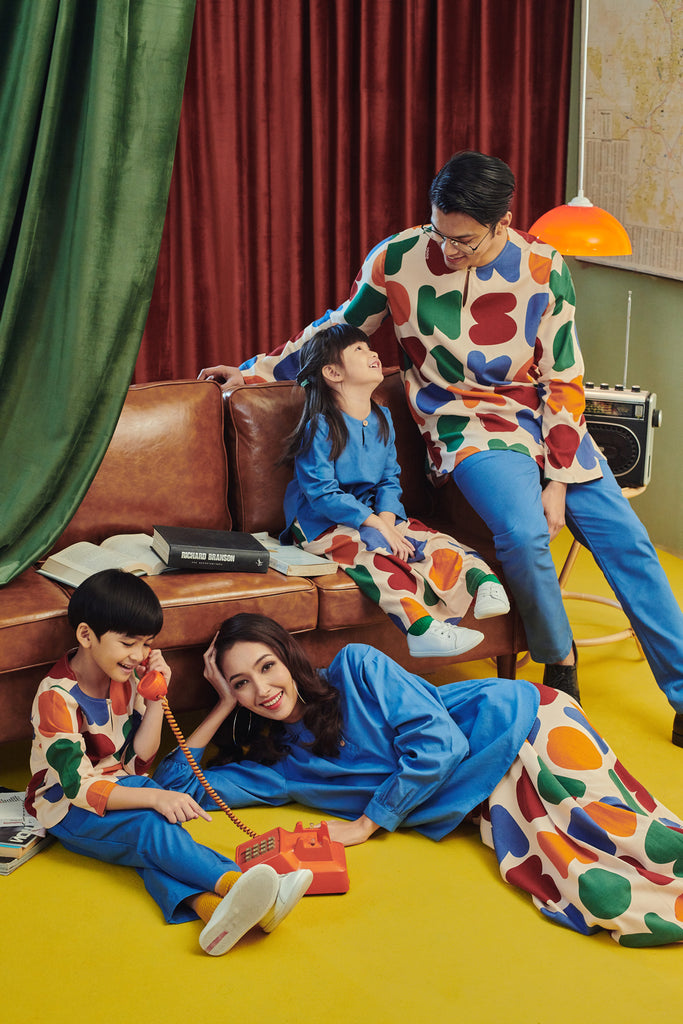 Royal Blue Colour Team Blouse for Raya