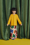 Mustard Colour Top Blouse and Folded Skirt