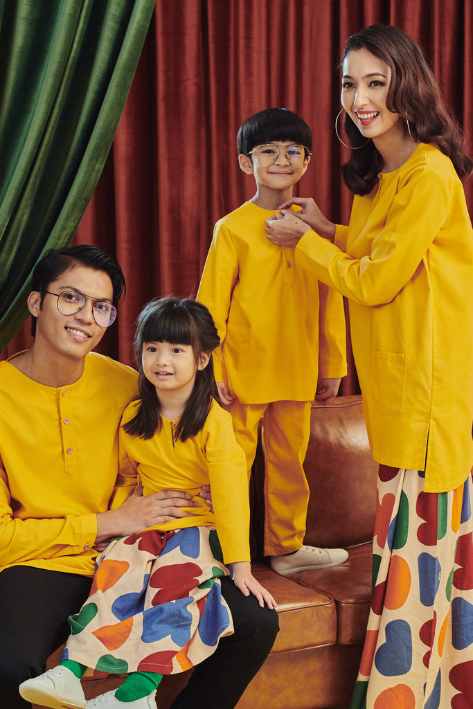 Mustard Colour Team matching outfits