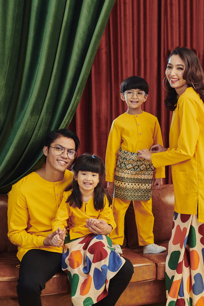 Family outfits matching - Mustard Colour