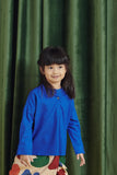 The Rona Box Pleat Blouse - Royal Blue