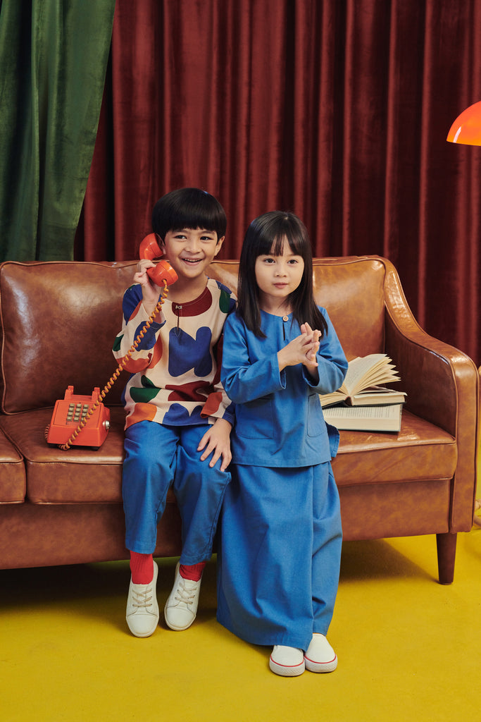 The Rona Kurti - Steel Blue