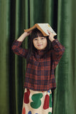 The Rona Box Pleat Blouse - Checked Brown