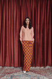Pilot Blouse matching print Belted Skirt