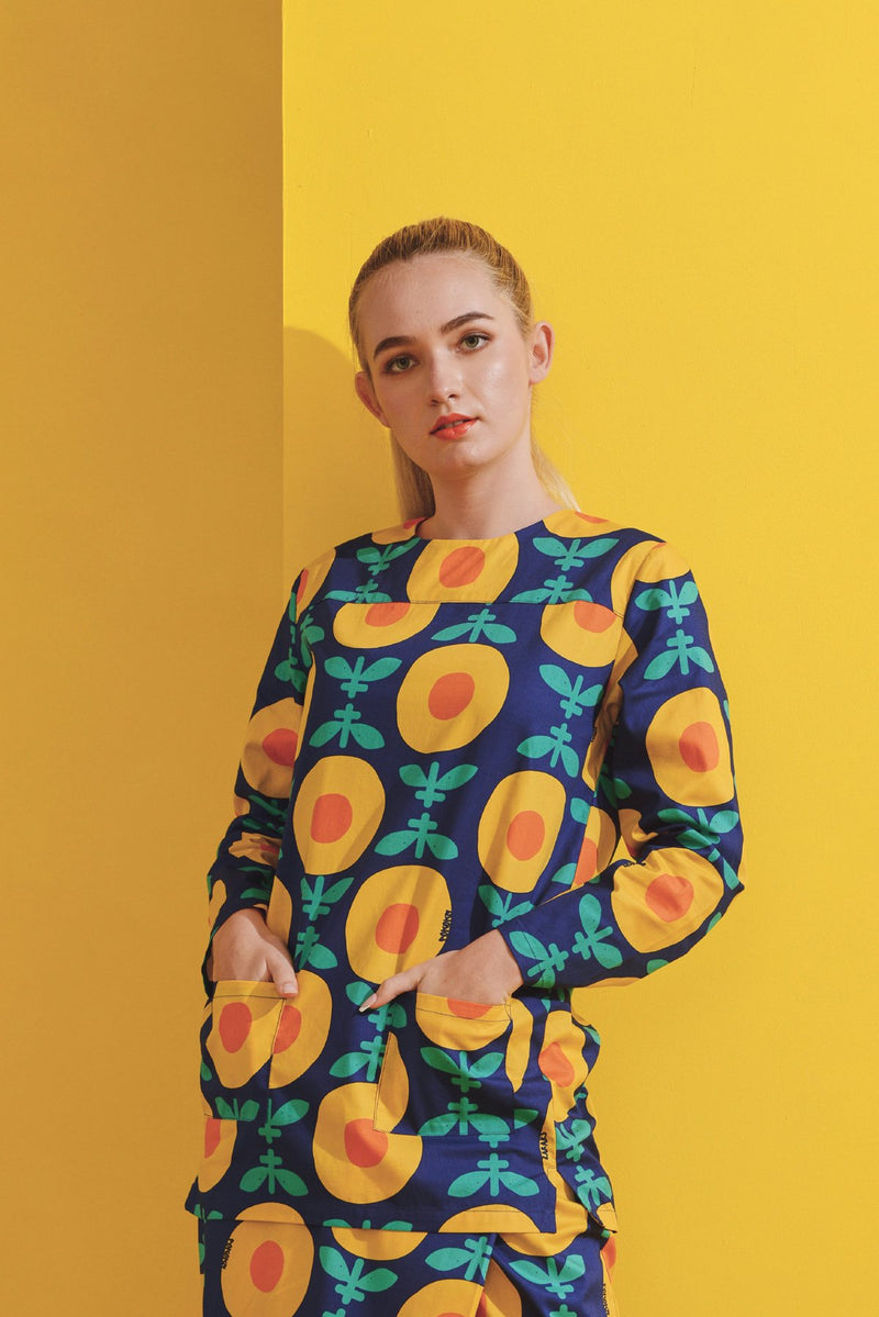 Sinar Printed Women Yoke Blouse