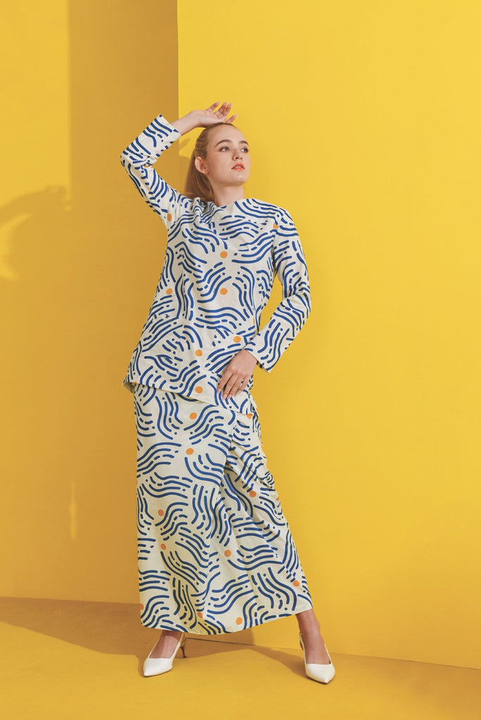 Alir Printed Blouse and Folded skirt
