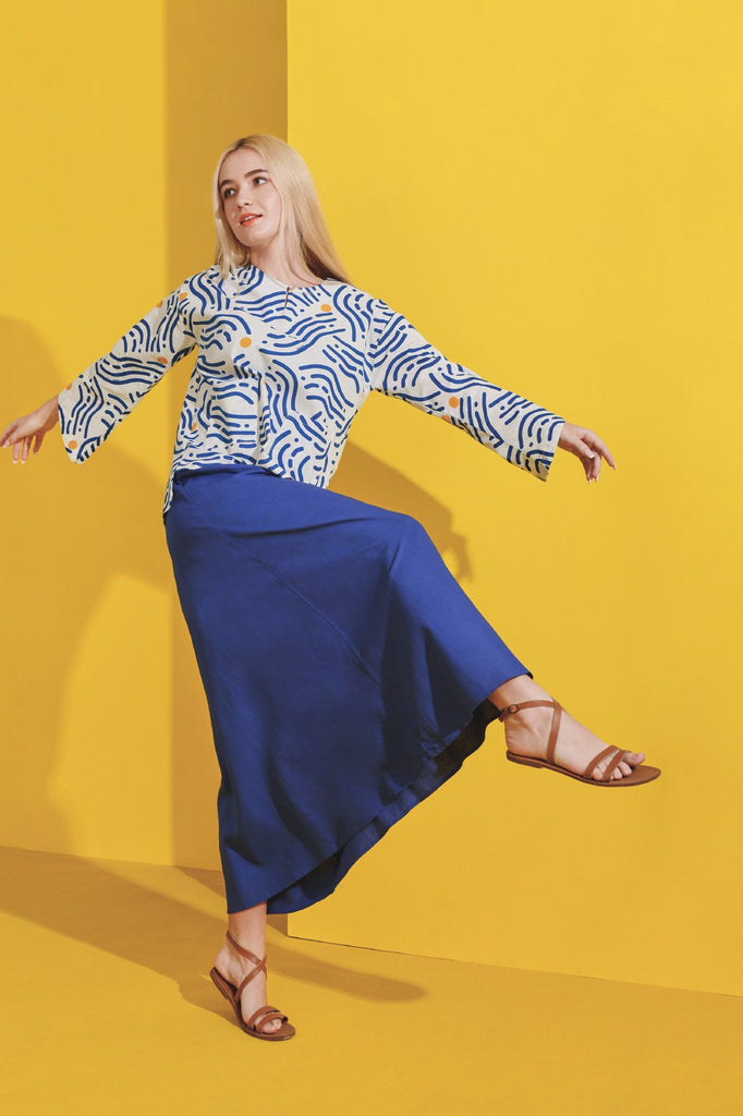 Classic Blue Women Skirt
