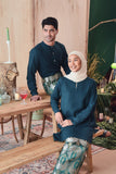 baju raya sedondon lelaki dan perempuan emerald green