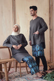koleksi sedondon kurta baju kurung kelabu