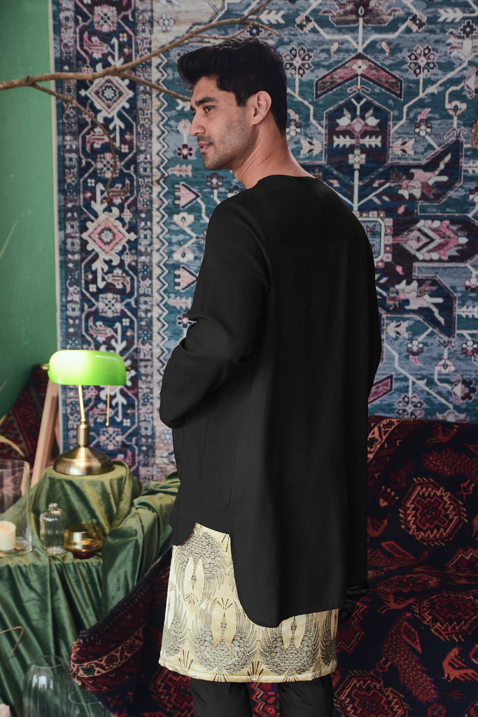 kurta cotton hitam