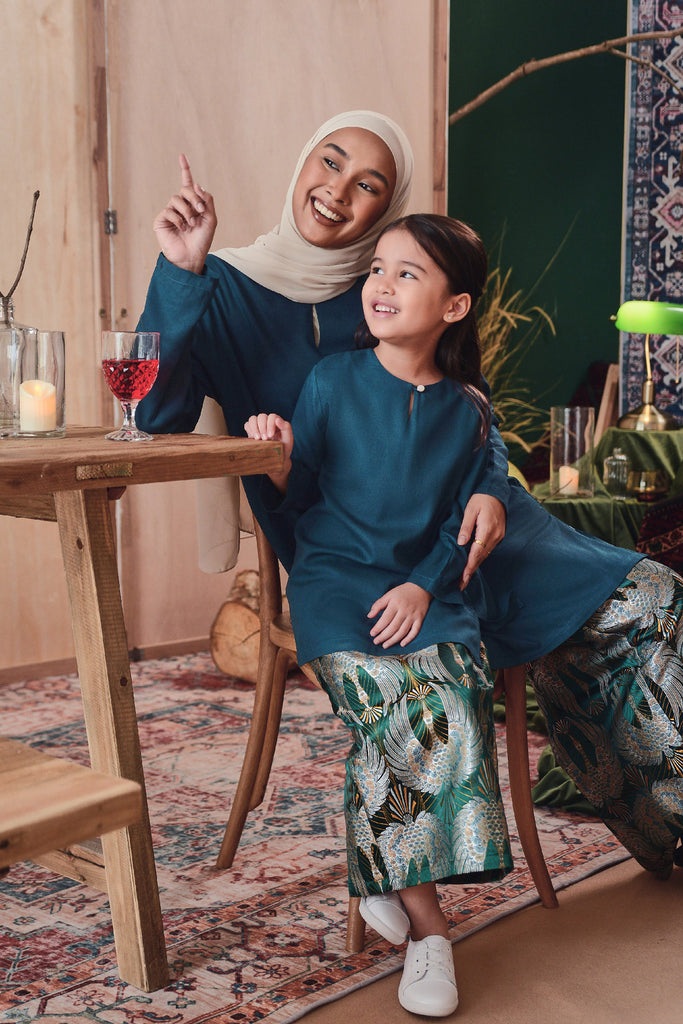 set baju raya ibu dan anak sepasang