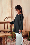 baju kurung cotton budak perempuan hitam