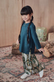 baju kurung budak perempuan biru
