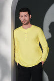 The Bayang Men Kurta - Lemon Yellow