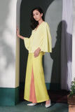set baju kurung kuning