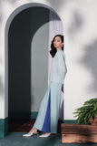 baju raya plain biru