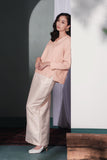 baju raya dewasa peach nude