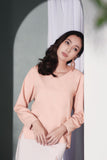 blouse dewasa peach