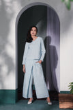 set blouse dan seluar biru