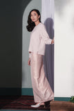 baju kurung cotton pink
