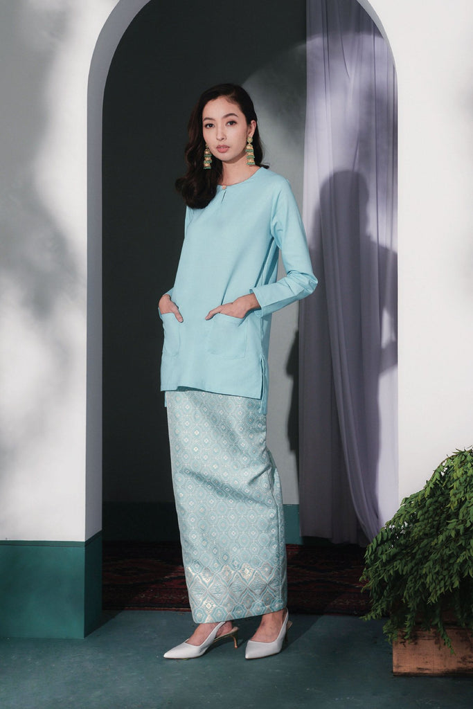 The Bayang Women Kurti - Tiffany Blue