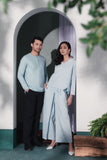 matching husband wife blue